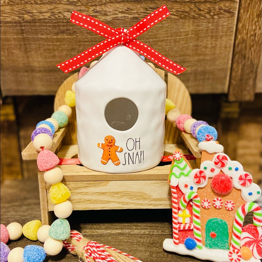 Mini Gingerbread Man Christmas Birdhouse New